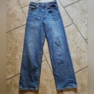 Levis Women's Ribcage Straight Button Fly Jeans Size 25